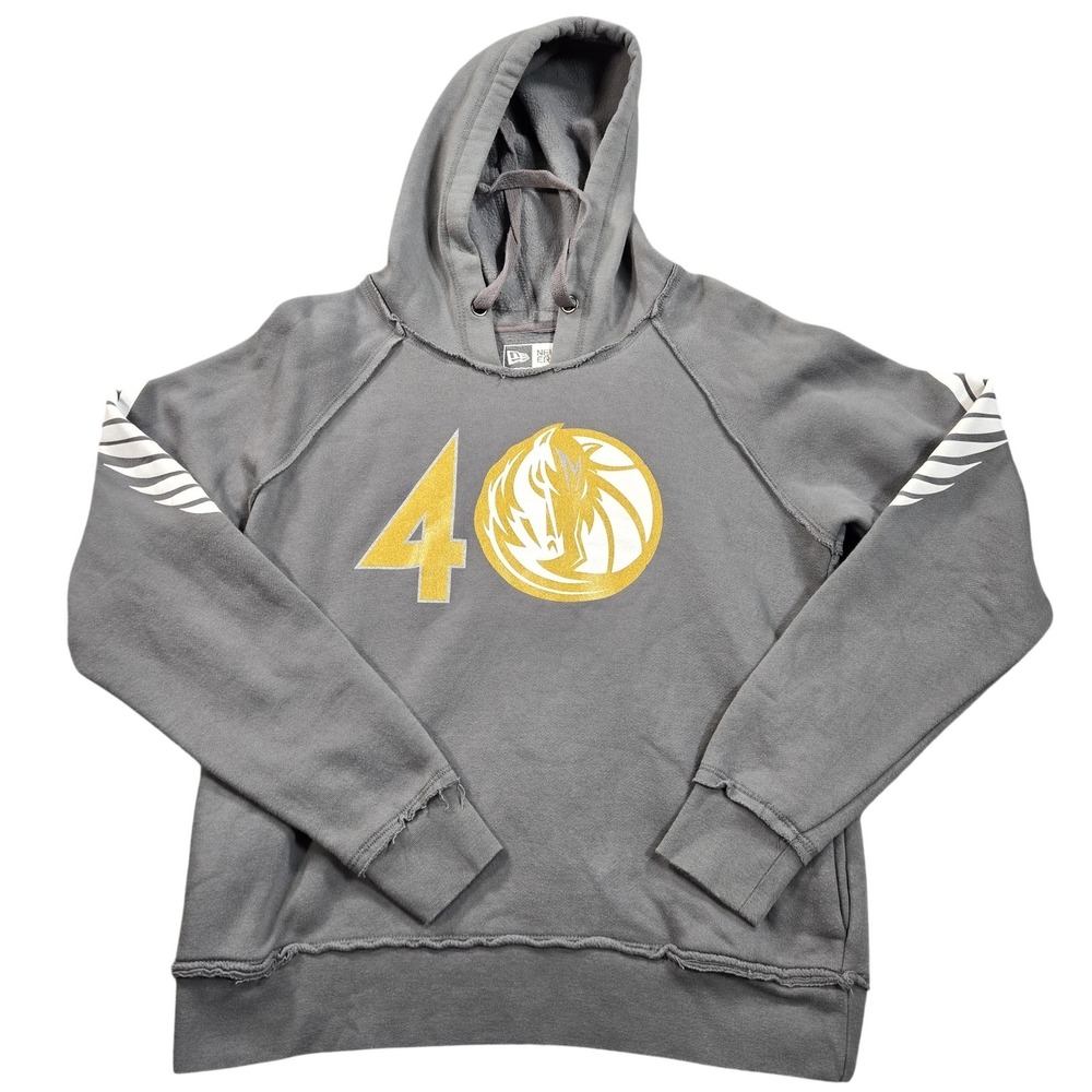 Dallas Mavericks Hoodie Sweatshirt Womens Small Gray NBA‎ Basketball New Era
